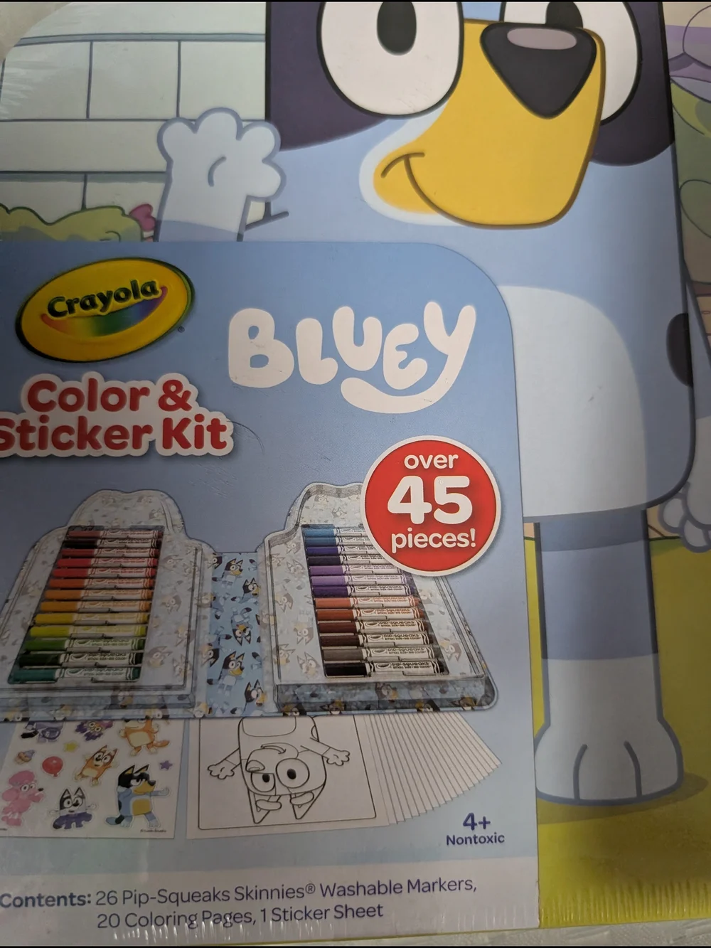 Crayola Bluey Coloring & Sticker Kit - Blue, Yellow, Black